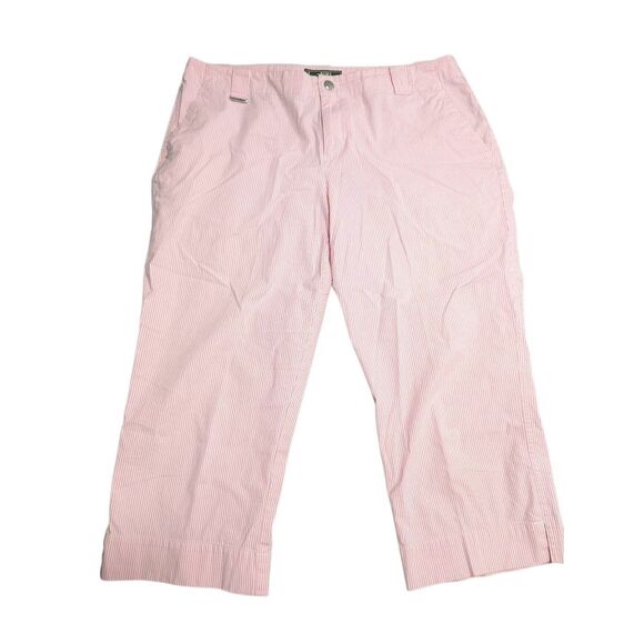 Lauren Ralph Lauren Active Golf Pink & White Stripped Pants Women's 10 - Picture 1 of 6
